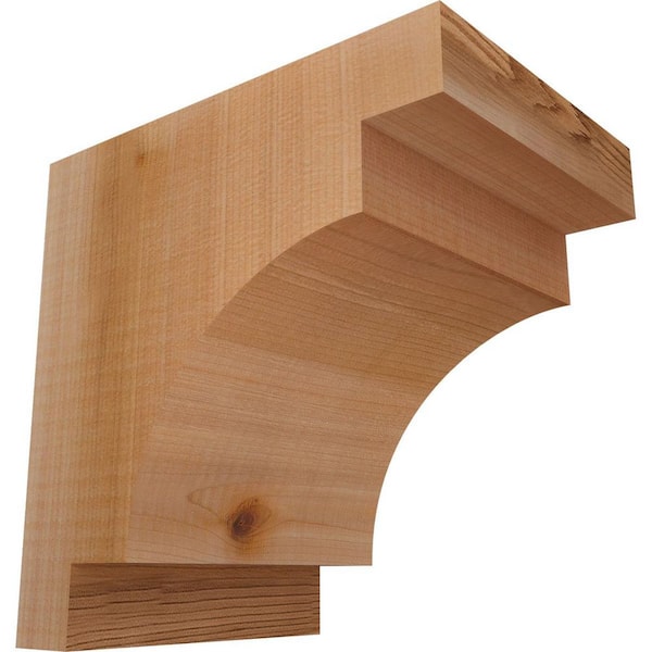 Ekena Millwork 5-1/2 in. x 8 in. x 8 in. Western Red Cedar Mediterranean Smooth Corbel