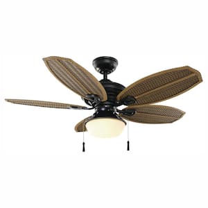 Palm Beach III 48 in. LED Indoor/Outdoor Natural Iron Ceiling Fan with Light Kit