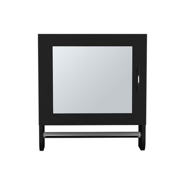 White 17.7 in. W x 19.7 in. H Rectangular Wooden Medicine Cabinet with Mirror