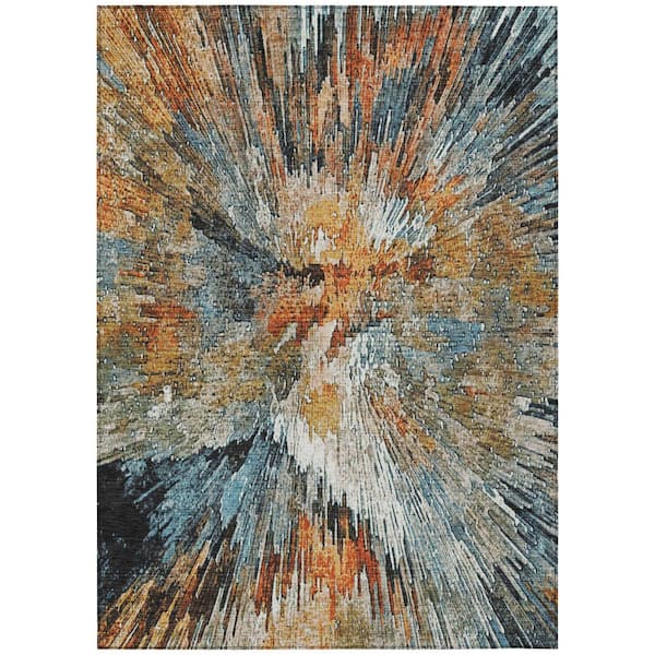 Chantille Machine Washable Indoor/Outdoor Abstract ACN2283 Taupe 10 ft. x 14 ft. Area Rug