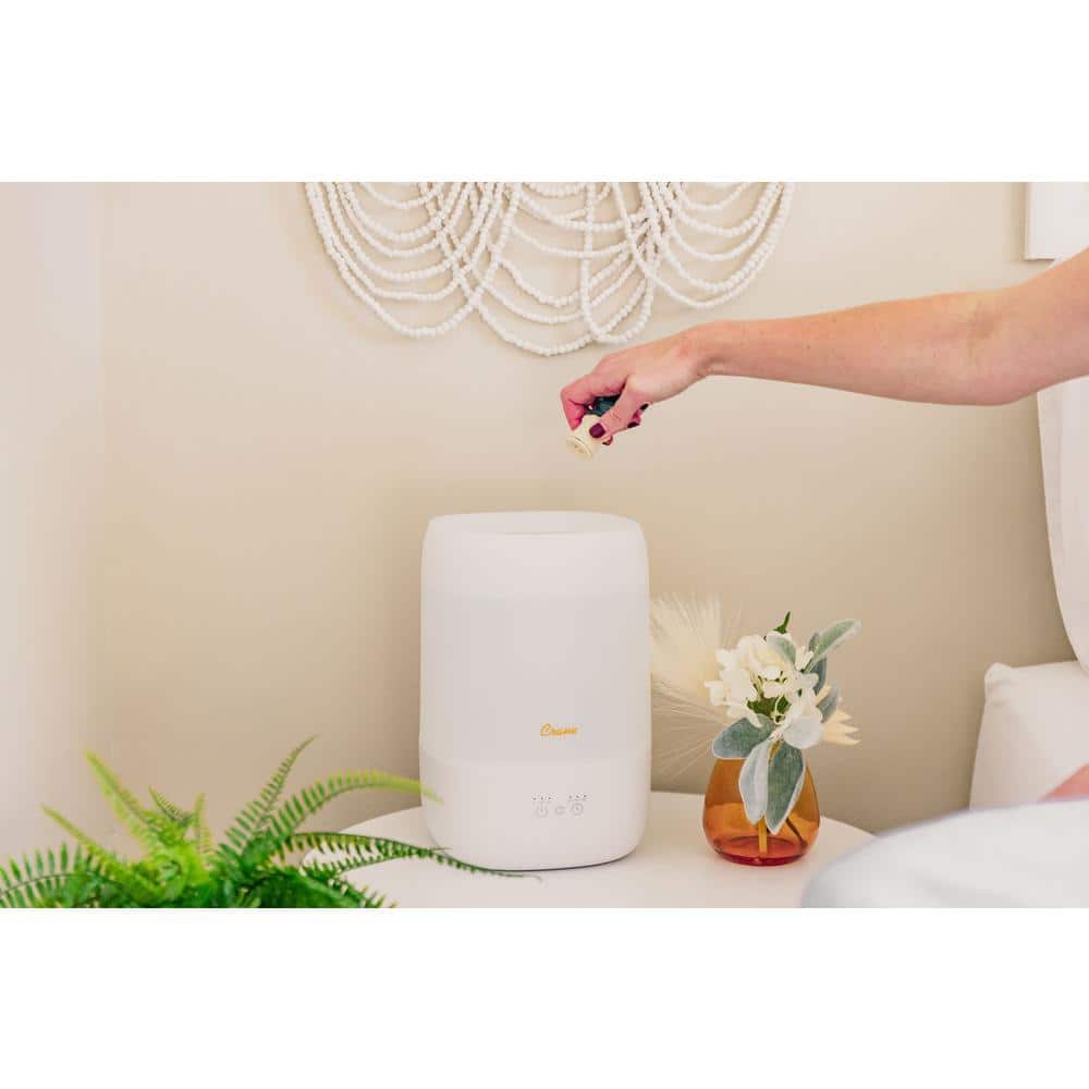White Top Fill Cool Mist Humidifier with Sleep Support Light