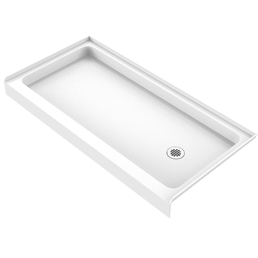 60 in. x 30 in. White Acrylic Shower Base with Right Drain and Slip-Resistant Surface price history on PriceWatchPro