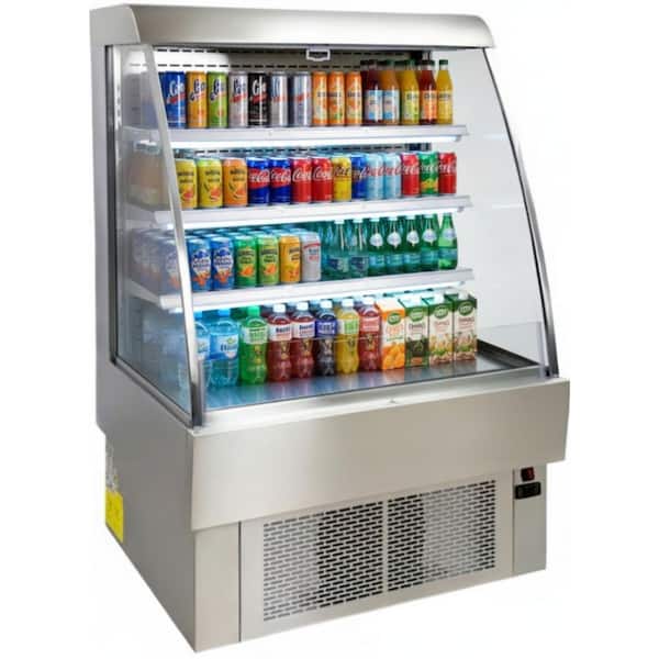 40 in. 13.4 cu. ft. Open Air Grab Go Merchandiser Refrigerator EF40O Stainless