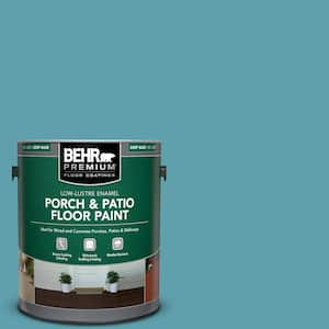 1 gal. #BIC-53 Turquoise Low-Lustre Enamel Interior/Exterior Porch and Patio Floor Paint