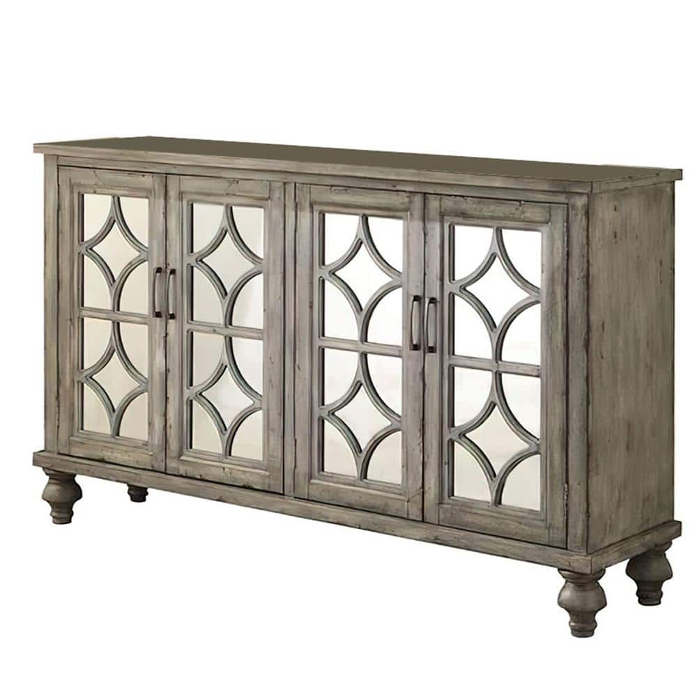 Acme Furniture Velika 60 in. Weathered Gray Standard
