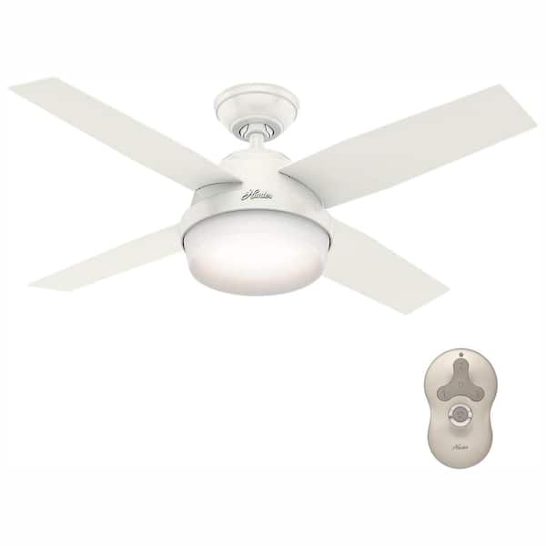 Dempsey 44 in. Fresh White Indoor Ceiling Fan with LED Light Kit and Handheld Remote