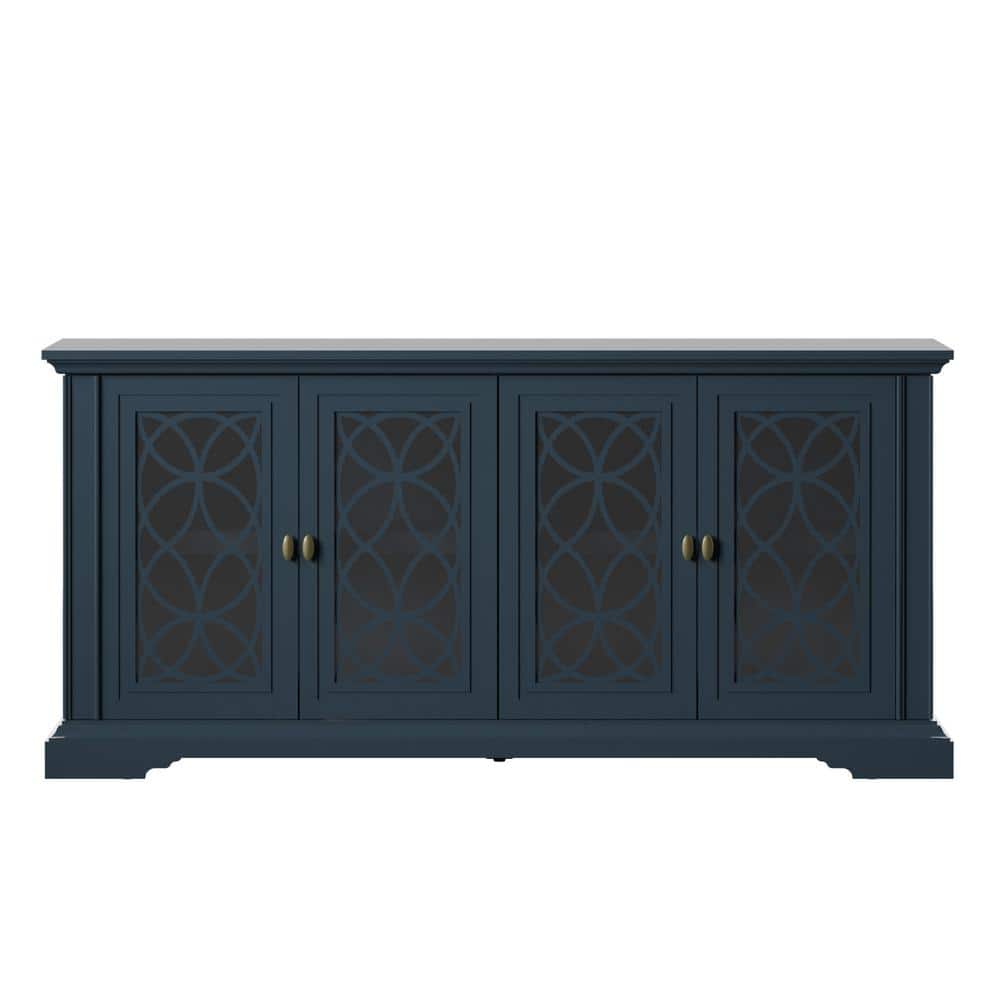 Twin Star Home 59.5 in. Fontana Blue TV Stand Fits TV's up to 65 in