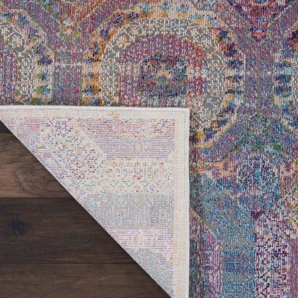 Multicolor Medallion Synthetic 2' x 6' Runner Rug