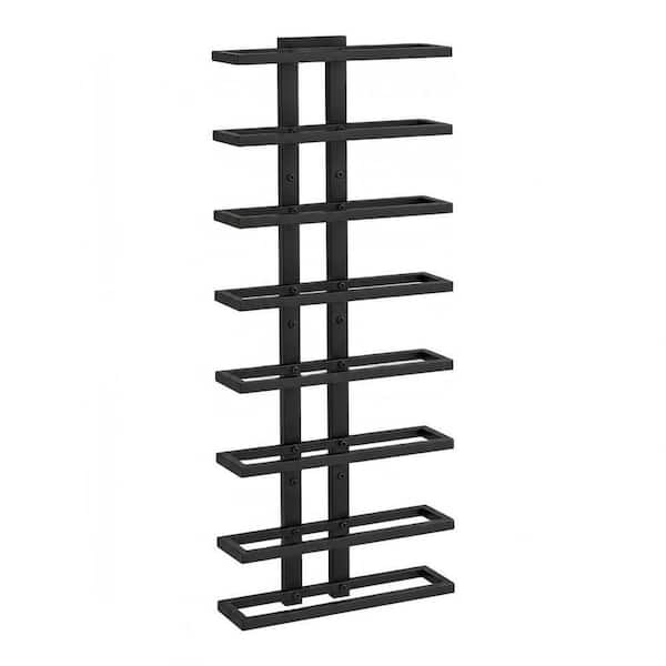 Industrial Black Wall Mounted Wine Glass Rack Stemware Rack Stemware Organizer for Home Bar and Kitchen Decor