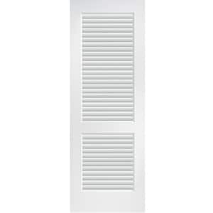 18 in. x 80 in. Primed Composite MDF Full Louver Over Louver Interior Door Slab