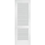 28 in. x 80 in. Primed Composite MDF Full Louver Over Louver Interior Door Slab
