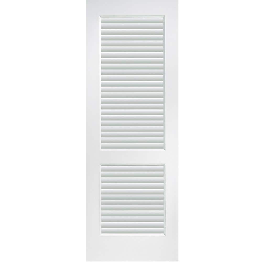 MMI DOOR 34 in. x 80 in. Primed Composite MDF Full Louver