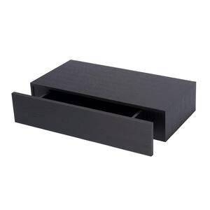 Wallscapes Shelf with Drawer 19 in. x 9.875 in. Floating Ebony Modern ...