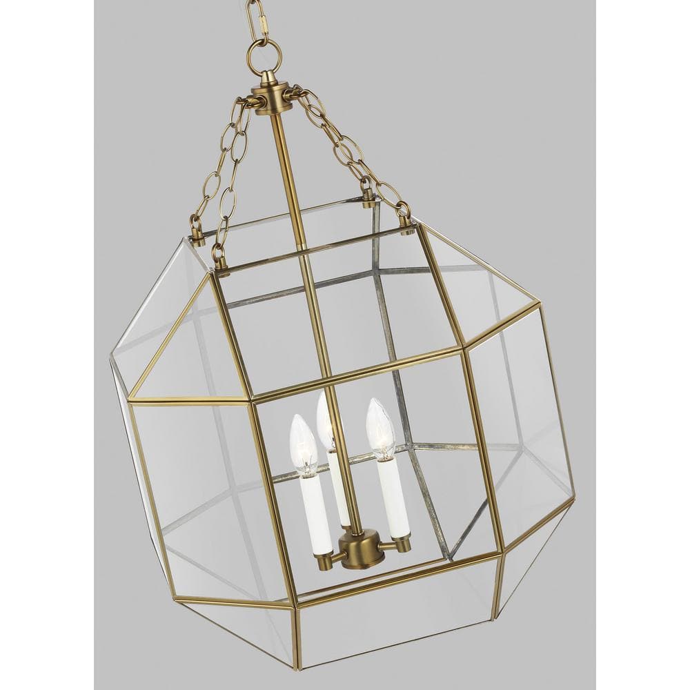 Morrison Satin Brass Glass Jar Indoor/Outdoor Lantern