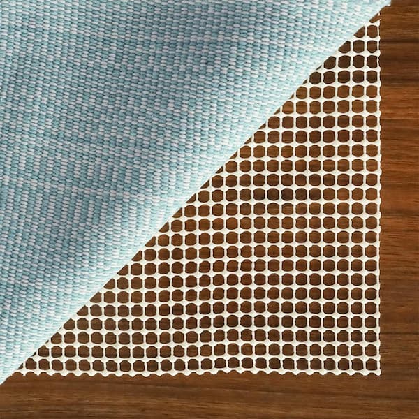 Pro Space White 2 ft. x 3 ft. Rectangle Fishing Net Non-Slip Grip 0.06 in. Thick Dual Surface Rug Pad