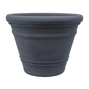 32 in. Dia Charcoal Resin Pienza Planter