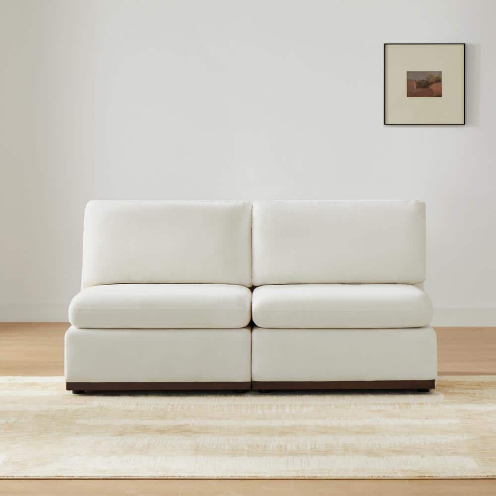 Galatea Cream White Fabric Modern Side Chair with Legs with Wood Frame price history on PriceWatchPro