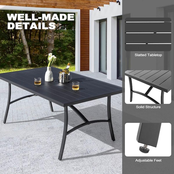 Nuu Garden 7-Piece Aluminum Outdoor Dining Set Patio Dining