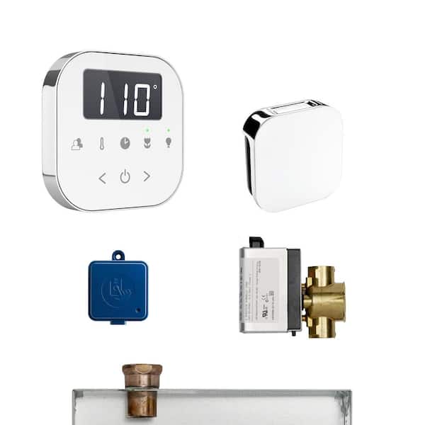 Mr. Steam AirButler Package in White Polished Chrome
