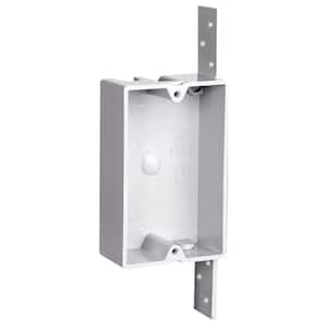 Pass & Seymour Slater New Work 1 Gang 8 Cu. In. Shallow Side Bracket Plastic Switch and Outlet Box