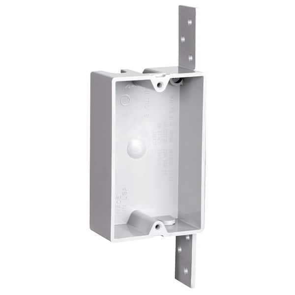 Legrand Pass & Seymour Slater New Work 1 Gang 8 Cu. In. Shallow Side Bracket Plastic Switch and Outlet Box