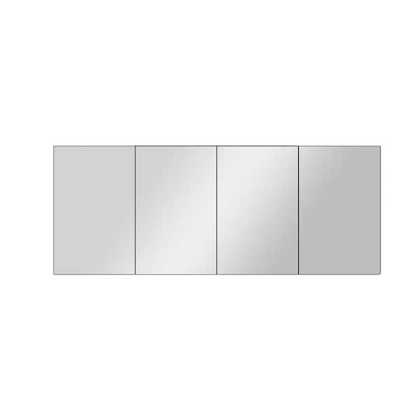 Boosicavelly 78.80 in. W x 29.53 in. H Rectangular Aluminum Medicine Cabinet with Mirror
