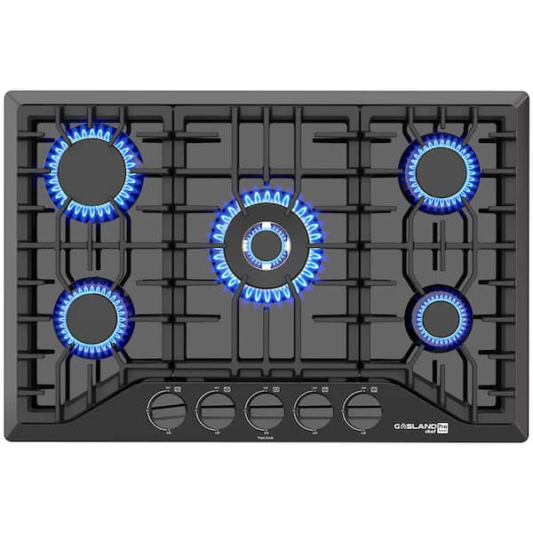 GASLAND Chef 30 in. NG/LPG Convertible Gas Cooktop in Porcelain Enamel with 5-Burners