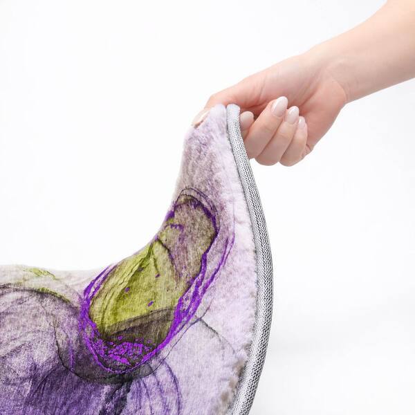 Dream Shag Premium Machine Washable Abstract ADS513 Purple 9 ft. x 12 ft. Area Rug