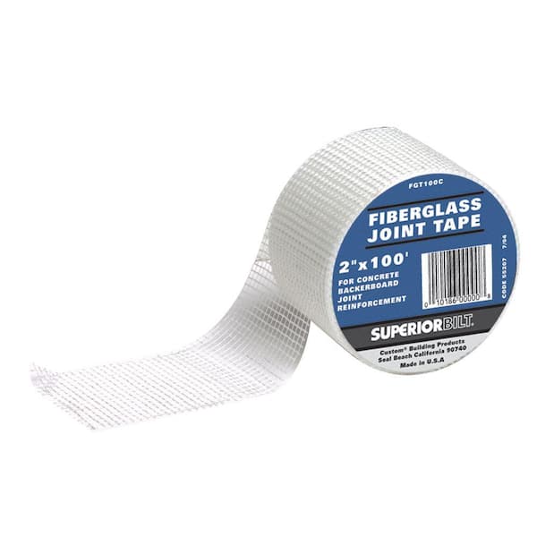 Custom Building Products SuperiorBilt 2 in. x 100 ft. Self-Adhesive Fiberglass Backeboard Joint Tape