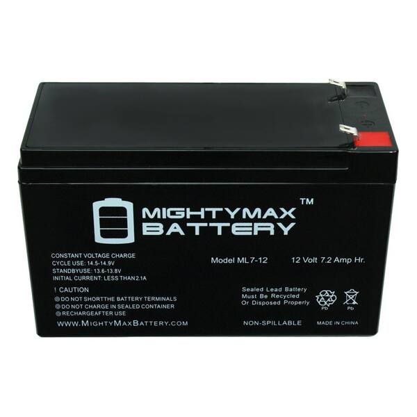 MIGHTY MAX BATTERY ML7-12 - 12V 7.2AH Alarm Home Security System