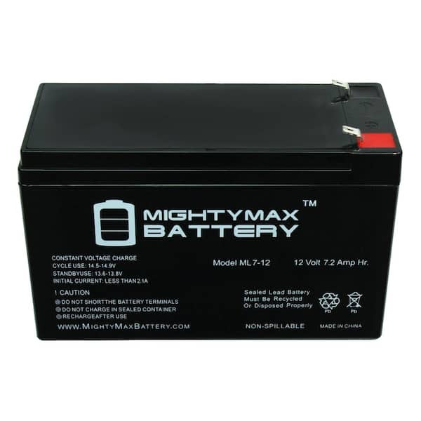 MIGHTY MAX BATTERY 12-Volt 7 Ah Sealed Lead Acid (SLA) Rechargeable Battery  ML7-12 - The Home Depot