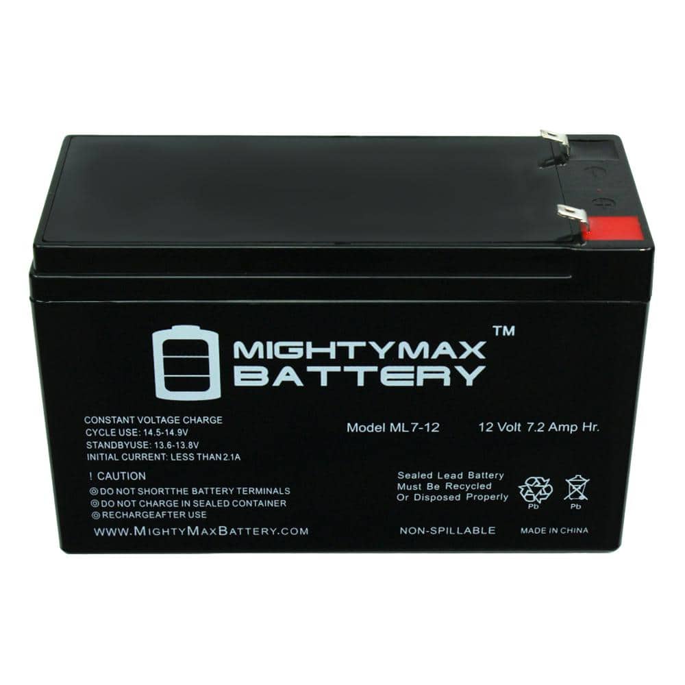 12V 7.2AH Black Sealed Lead Acid Battery