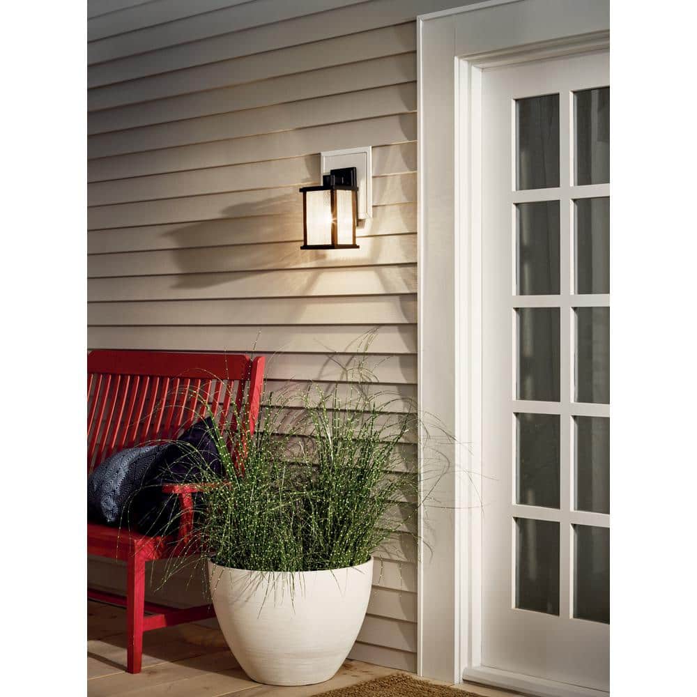 Marimount Black 11" Outdoor Wall Lantern with Clear Glass