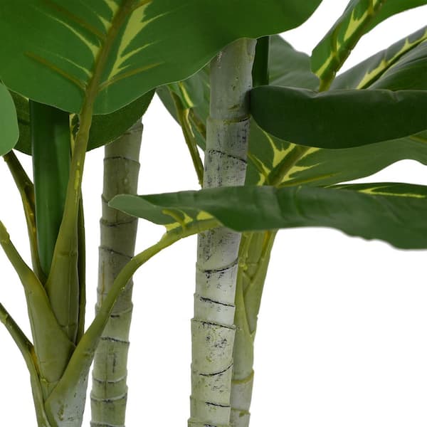 Unbranded 3.5 ft. Green Artificial Dieffenbachia Tree Plant Potted Dumb  Cane with Textured Leaves for Home and Office N772P286775G