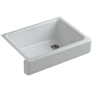 Whitehaven Farmhouse Apron-Front Cast Iron 30 in. Single Basin Kitchen Sink in Ice Grey