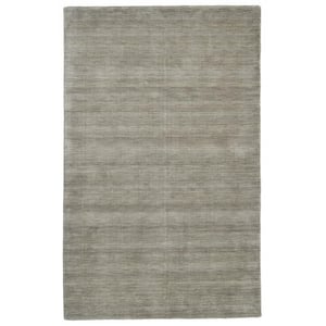 10 x 13 Gray and Ivory Solid Color Area Rug