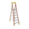 Werner 6 ft. Fiberglass Podium+ Platform Step Ladder (12 ft. Reach Height )  with 300 lbs. Load Capacity Type IA Duty Rating PDLIA06 - The Home Depot