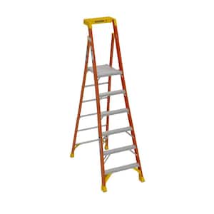 6 ft. Fiberglass Podium+ Platform Step Ladder (12 ft. Reach Height ) with 300 lbs. Load Capacity Type IA Duty Rating