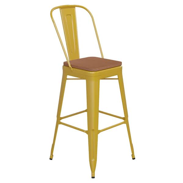 Yellow bar stools online home depot