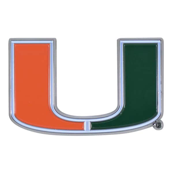 FANMATS 1.8 in. x 3.2 in. NCAA University of Miami Emblem