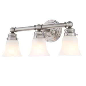 3-Light Brushed Nickel Bath Sconce