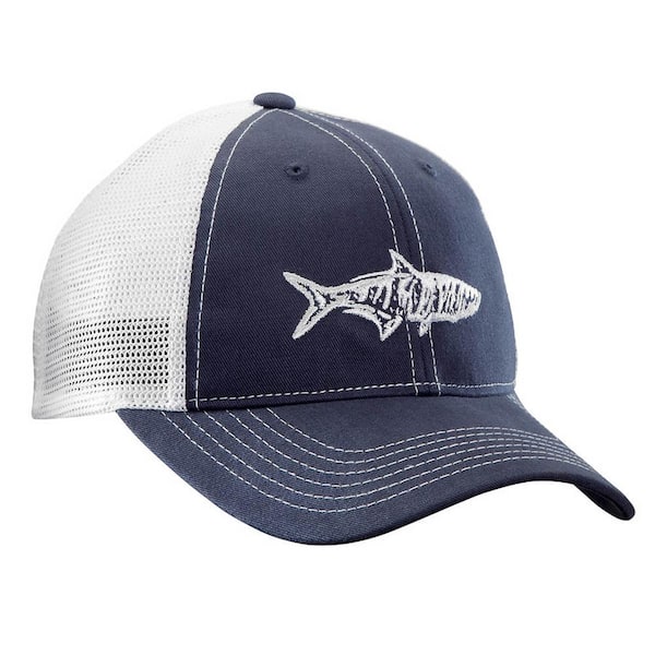 Flying Fisherman Navy and White Tarpon Trucker Hat