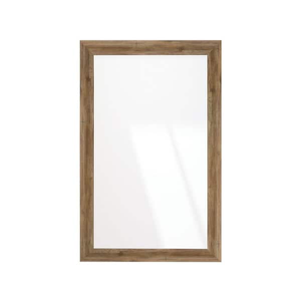 BrandtWorks 33 in. W x 56 in. H Americana Brown Rustic Sloped Wall Mirror