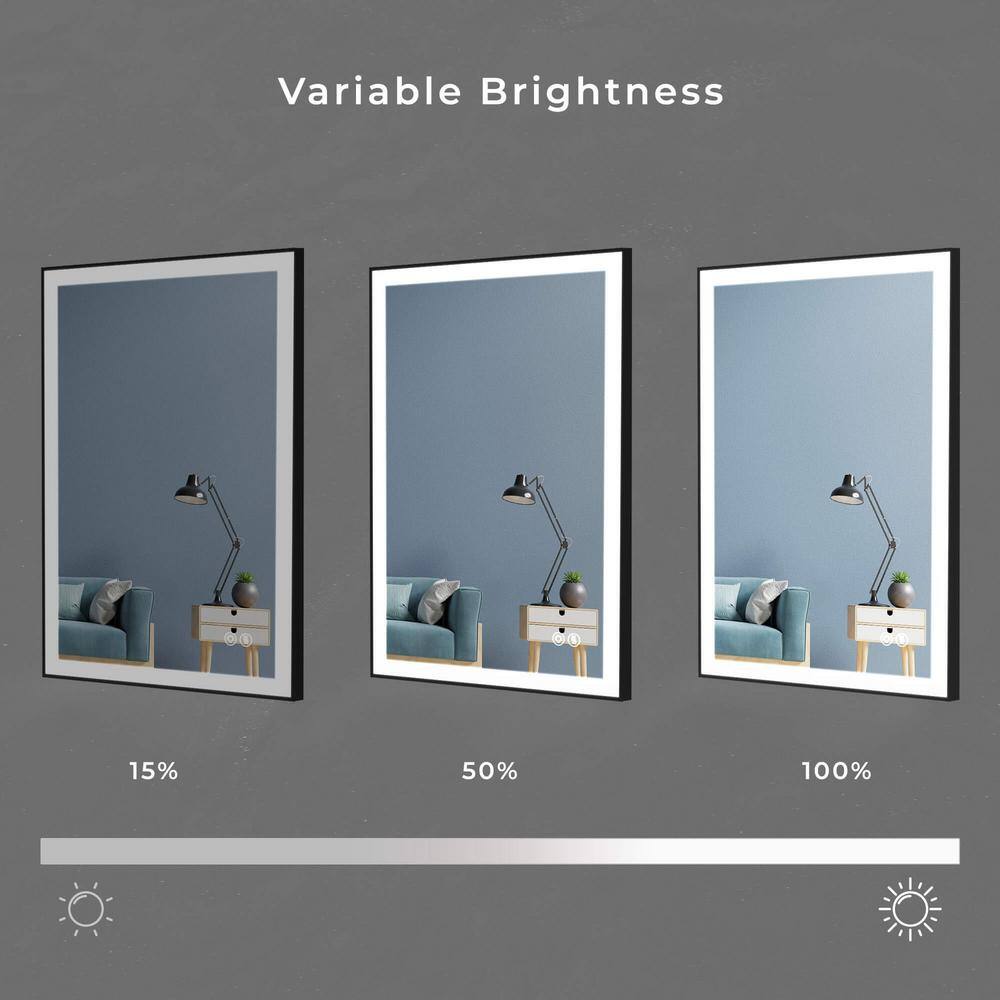 Gold Framed Full Length LED Rectangular Mirror