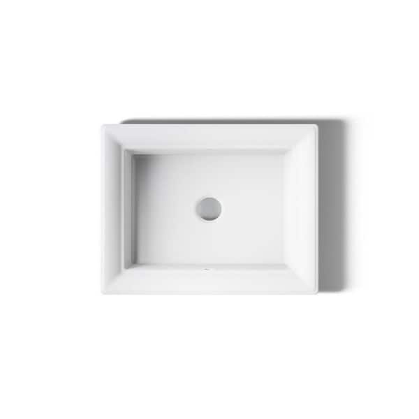 KOHLER Artifacts 21 in. x 20.88 in. Drop-In Bathroom Sink in White