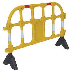 59 in. x 40 in. x 3 in. Yellow Plastic Handrail Barrier