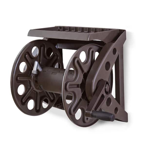 Wall Mounted Hose Reel with Shelf 512 - The Home Depot