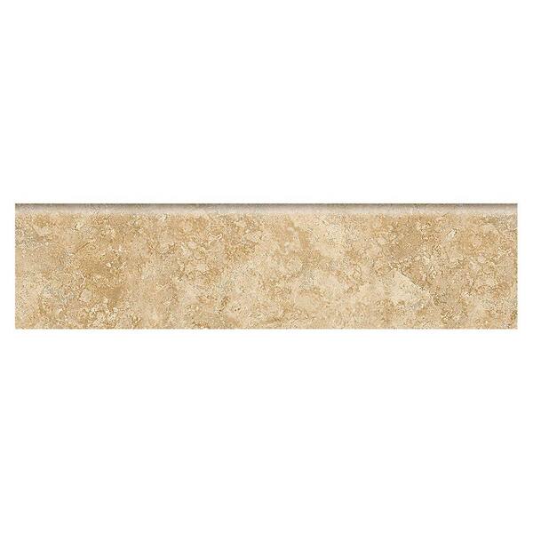 Daltile Fantesa Cameo 3 in. x 12 in. Glazed Porcelain Floor and Wall Bullnose Tile (0.25702 sq. ft. / piece)