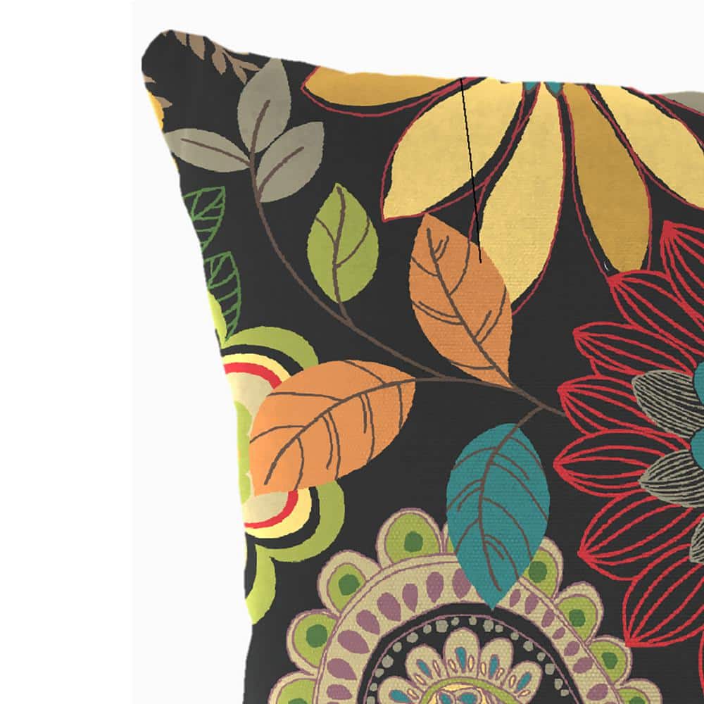 18" Multicolor Floral Outdoor Throw Pillow Set with UV Protection