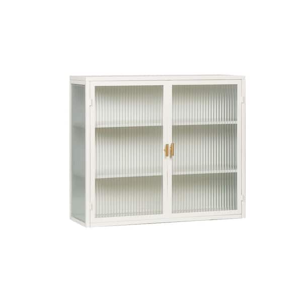 YSQCAR 27.56 in. W x 23.62 in. H Rectangular White Metal